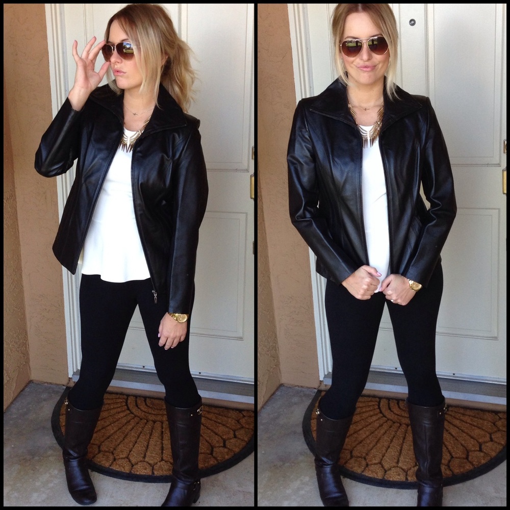 🎉HOST PICK X7🎉East 5th black leather zip jacket